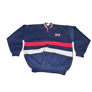 Vtg Cityscape Gig Harbor WA Sweatshirt 2000 Embroidered Logo Navy Blue Pullover